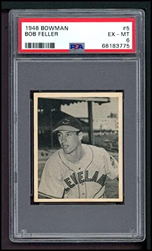 1948 Bowman 5 Bob Feller Cleveland Indijanci PSA PSA 6.00 Indijanci