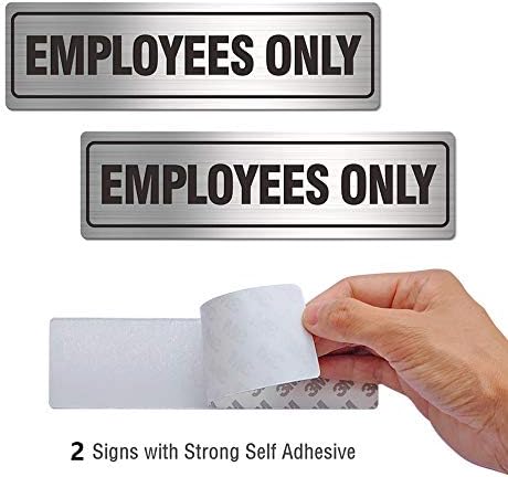 Djelatnicima potpisuje samo za vrata poslovnog ureda za zaposlenike, 2 pakovanja 7,0 x 2,0 inča, aluminijski