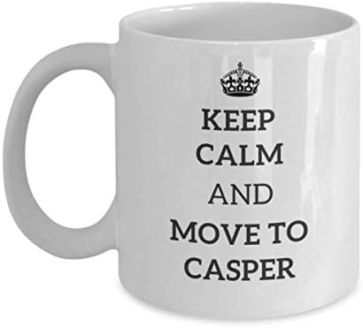 Budite mirni i pomaknite se na Casper Cup čajnika Traveler Coworker Friend Poklon Wyoming Travel kripka