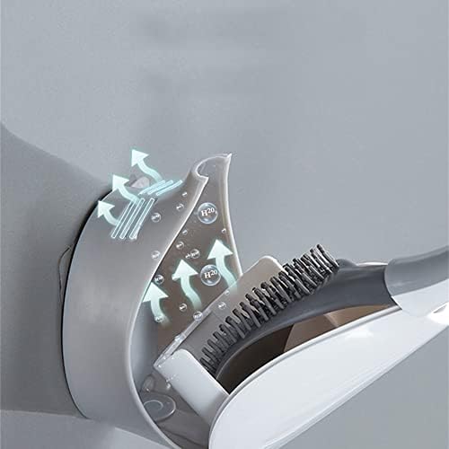 Wionc WC školjka zidna ravna glava fleksibilna mekana silikonska čekinja četkica za brzo sušenje za kupaonicu
