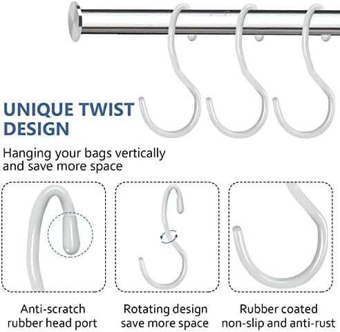 10 pakovanje torbica za ormar, jedinstveni ormar za oblikovanje oblikovanja oblikovanja, kuke za obloge za viseće torbice, ručne torbe, odjeću, traperice, trake i lonce