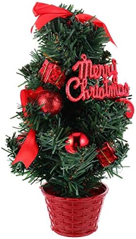 Nuobesty Mini božićna stabla Stolni umjetni božićni kuglični komad figurice Xmas Tree Model Desktop zanatskog