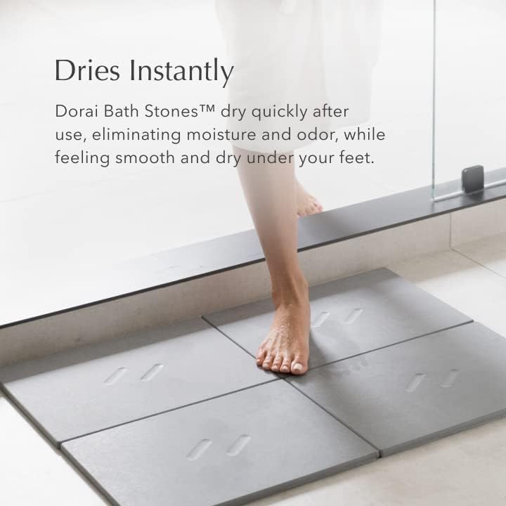 Dorai Home veliki kamen za kupanje – luksuzna Bathmat-trenutno uklanja vodu-neklizajuća površina – moderan i moderan dizajn-prilagodljiv Nacrt-škriljevac