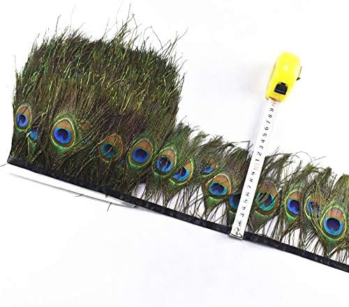 TTNDstore prirodni paun pero trake trimovi Fringe 5-10METERS DIY paun Eye perje za zanate / suknja/vjenčanica