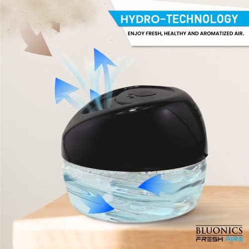 Bluonics Fresh Aire 3-pak za pranje vodenog zraka, Revitalizator zraka & osvježivač sa noćnim svjetlom 7 LED promjena boja & Bijela buka