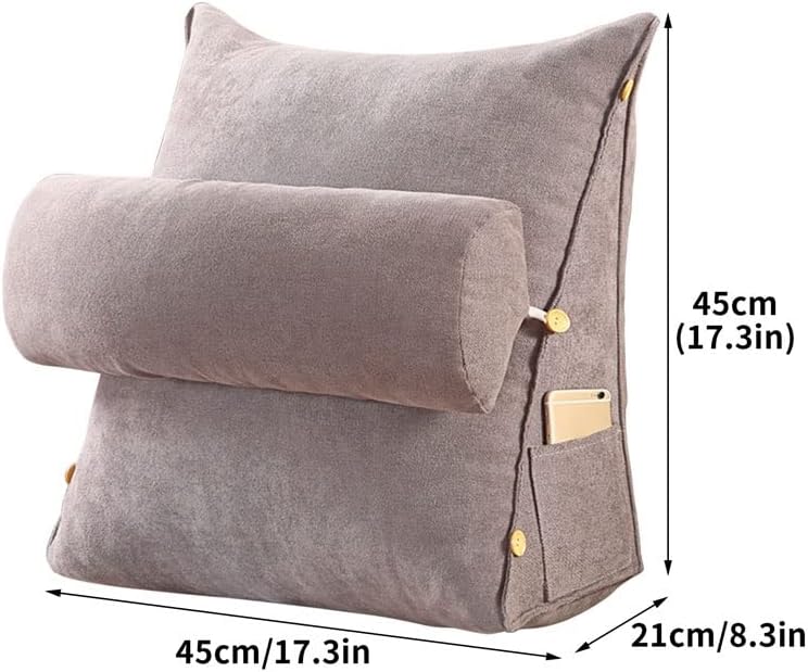 PDGJG Velvet za čitanje jastuk za naslon za naslon okrugli jastuk sa punjenjem pamučnog jezgljenog