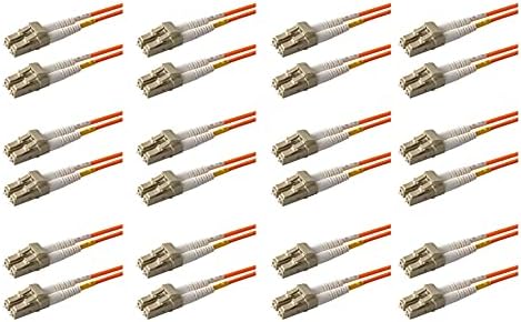 SpeedyFibertx - 12-pakovanje 0,20 metar multimode OM1 62.5 / 125 optički patch kabel, dupleks LC do LC, narandžasta