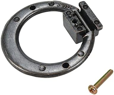 Semetall 4pcs Metalni ormar za prsten za vuču Ručke crne kap prstene izvlače gumbe sa vijcima
