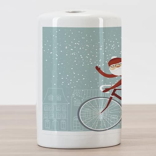 Lunable Božićna četkica za zube, Santa na biciklističkom biciklu u zimskoj poklon torbi, ukrasna