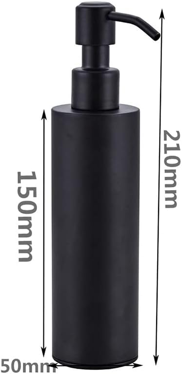 Dispenzer sapuna 200ml od nehrđajućeg čelika sapuna od nehrđajućeg čelika Black folion pumpa