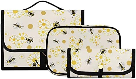 Mnsruu Toaletne pčele i lišće za viseći šminku za putne vrećice za toaletne potrepštine 3 kom toaletna organizacija