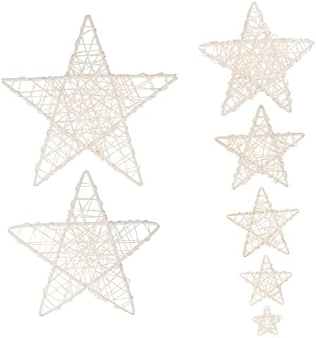 Yardwe 8pcs Star Rattan dekoracije u obliku pletenica u obliku zvezde ukras ukrasni kuglica Orbs