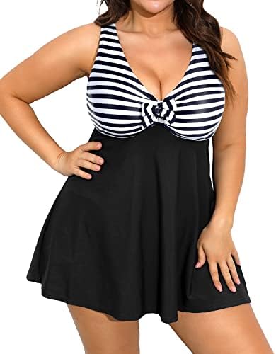 Daci Plus size plivajuća haljina Dvodijelni Tankini kupaći kostimi za žene Flowy kupaći odijela s boyshort