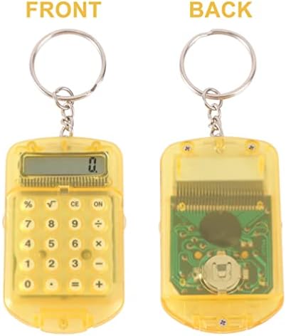 Nuobesty Pocket kalkulator Key prsten 4pcs Tiny Mali prenosivi mini elektronski kalkulator ključ za ključeve za ključeve za kućne djece Studentski školski poklon