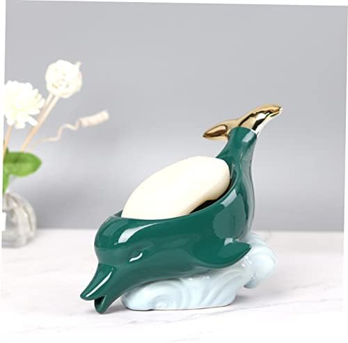 Homoyoyo dolphin sapun za ornament kontejnera spužva jelo za samostajanje sapuna za sapun zeleno