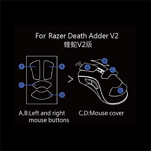 Miš protiv klizanja, hvataljke za šipke za razer DeathAdder v2 Gaming miš, elastično rafinirano