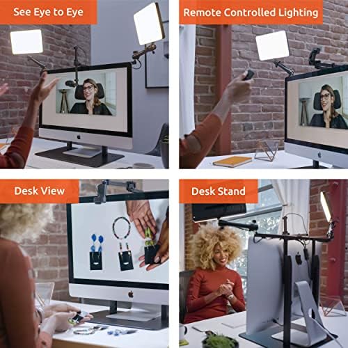 Altwork TruVue Web kamera rasvjeta & amp; središnji ekran nosač web kamere sa postoljem za stol|LED video