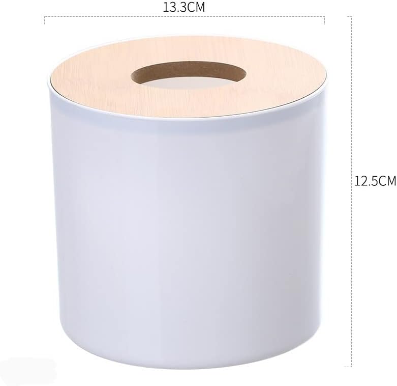 LSDJGDDE toaletni papir sa drvenim poklopcem okrugli tkivni tkivo kutija za držač salveta Kućni automobil Raspršivač
