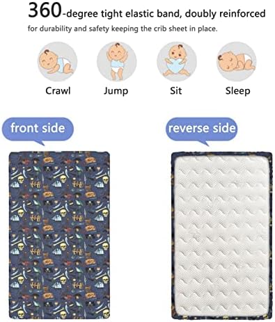 The Theed Opremljeni list sa zatvorenim krevetom, standardni madrac sa krevetom ultra ultra mekani materijal-beba za dječake, 28 x52, višebojni