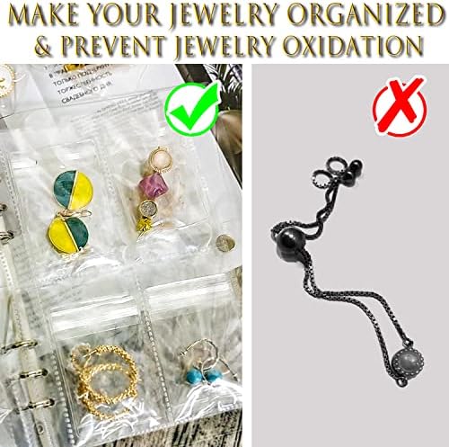 Linglingo Organizator naušnice Slučaj Travel Nakit Organizator Prozirna zaklanja nakita Rezerviraj za ogrlice