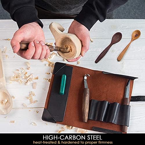 Beavercraft Wood Spoon Carving Tools Kit S14x Deluxe Basswood Wood Carving Spoon Blank B1 Spoon Carving Noževi