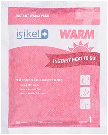 Isikel Instant Hot Pack - jednokratni paketi za brzo aktiviranje gela za zagrijavanje bolova, kompleti prve pomoći, torbe za hitne slučajeve - prijenosni topli oblog za jednokratnu upotrebu za leđa, ramena, trbuh, ruke