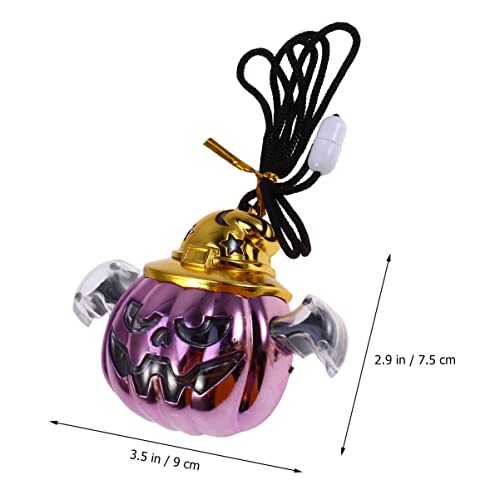 BESTOYARD Charm ogrlica 6 kom Halloween LED LED bundeva ogrlica svetli bundeva ogrlica trepćuća bundeva pendent bundeva ogrlica plastični nakit ogrlice