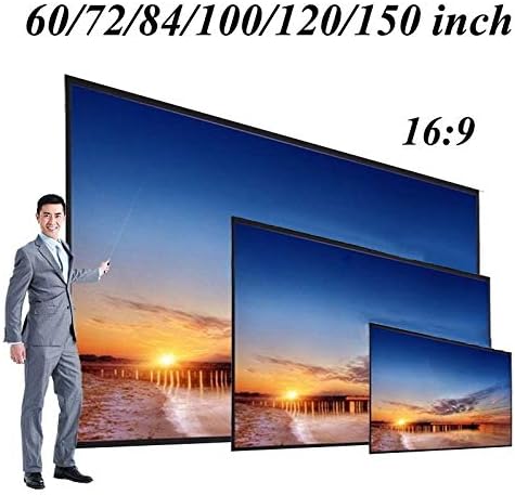Zhuhw Sklopivi 16: 9 projektor 60 72 84 100 120 150 inčni bijeli projekcijski ekran na ekranu