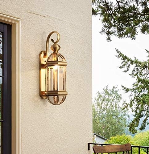 Svjetla jednostavna europska bakrena zidna svjetiljka, vanjska vodootporna zidna svjetiljka, američka retro