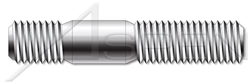 M6-1.0 x 45mm, DIN 939, Metrički, Studs, Dvokrevetni, završni kraj 1,25 x Prečnik, A4 nehrđajući čelik