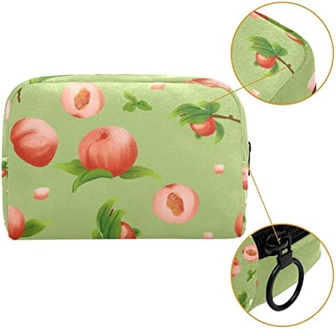 Breskva sa zelenom šminke za šminku patentno torbica Slatka velika putna kozmetička torba za žene