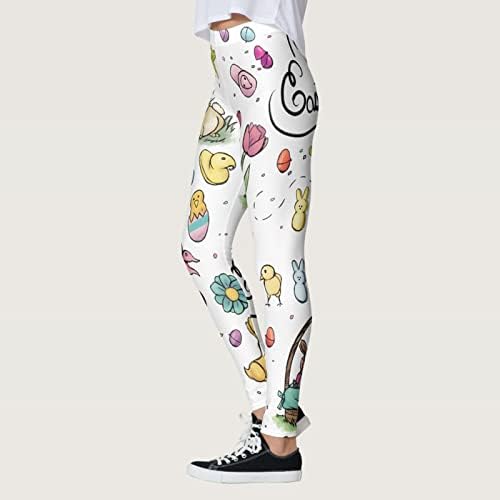 Bagelise Uskrsni dan za žene Print High Squist joga hlače za ženske gamaše tajice Kompresija Yoga Trčanje