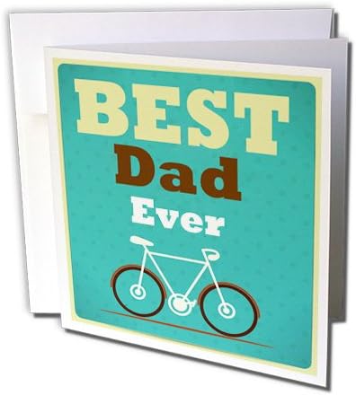 3drose najbolji tata ikada sa grafikom za bicikle-čestitka, 6 x 6, singl