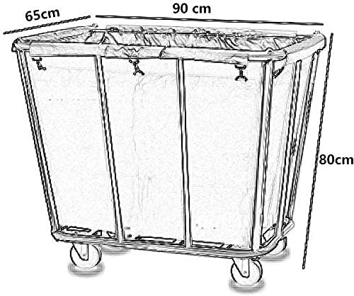 Bkgdo kolica, kućna kolica za serviranje košarice ručni kamioni za skladištenje korpe za veš, sa torbom