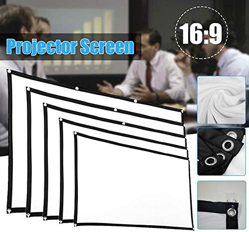 PDGJG 60-150INCH sklopivi bez nabora za meke rupe zaslona projektora Viseći prenosivi ekran sastanka za kućni film 16: 9