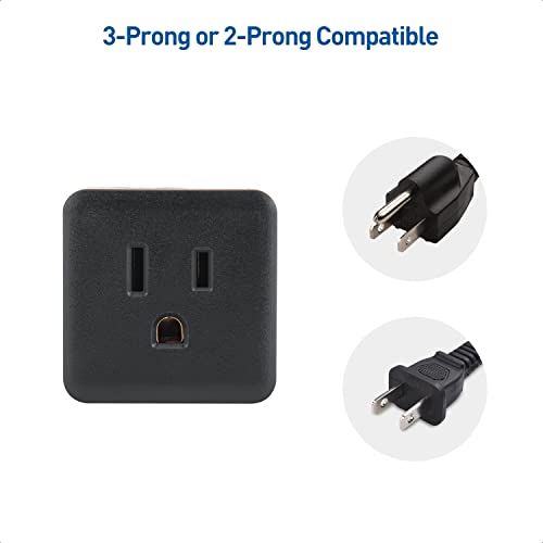[UL naveden] Kabel je u crnom metostima 3-pakovanja 3 utični zidni adapter