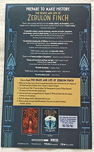 Smrt i život Zebulona Finch 8.5 X14 D / S originalni Book Poster SDCC