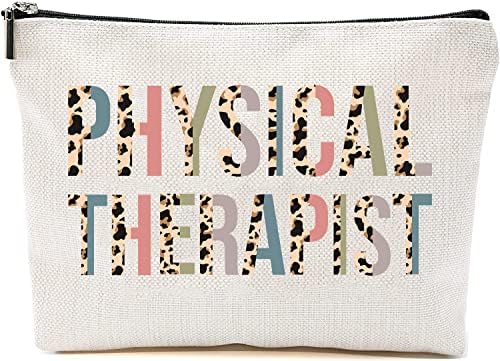 HtDesigns Fizikalna terapeut Kozmetička torba - Leopard Fizikalna torba za šminku - Poklon za fizikalni terapeut - PT Rođendanski poklon - Kozmetička torba za torbu