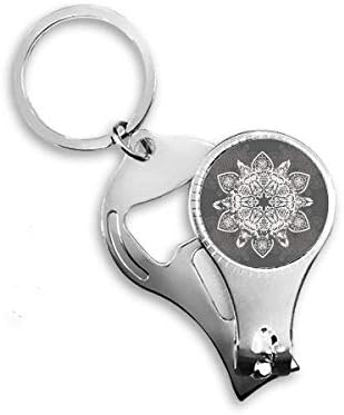 Arapski stil crni bijeli uzorak za nokte za noktene prstene za nokte za ključeva