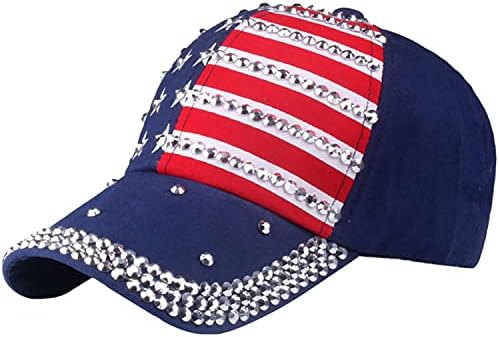 Amy babe žene za bejzbol kape Podesive američke kape za zastave s Bling Dizajn rhinestone