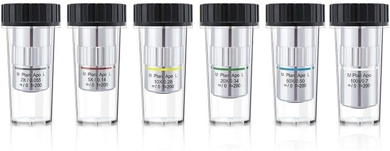 Oprema za laboratorijski mikroskop Ahromatsko sočivo pl-L 2,5 X 5x 10x 20X 40X 50x 60X 80X 100x
