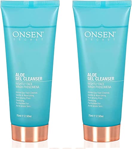 Onsen Japanese Face Wash-Premium hidratantno sredstvo za čišćenje lica Aloe Vera Daily Night Travel za uklanjanje šminke i suhu kožu s dodatkom hijaluronske kiseline, ulja lista Curryja i vitamina C & amp; E