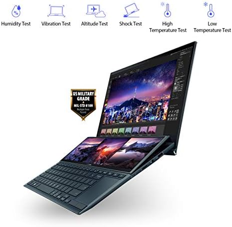 ASUS Zenbook Duo 14 UX482 14 FHD Naneedge Touch7, GeForce MX450, 32GB MX450, 32GB RAM-a, 1TB SSD, inovativni screenpad plus, Windows 11 Pro, WiFi 6e, nebeska plava, ux482egr-xb77t