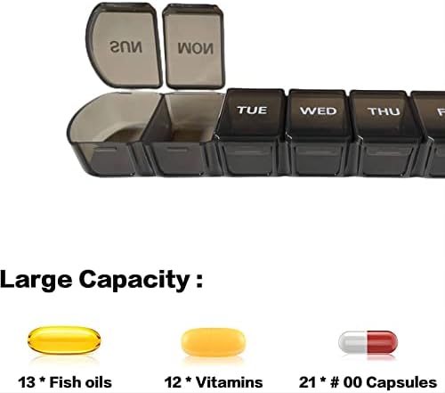 Chengxuan 7-dnevna kutija za skladištenje pilula , džepna posuda za vitamine, dnevna kutija za vitamine