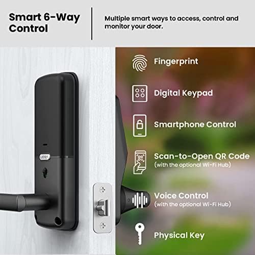 BOCKly Secure Plus, Bluetooth brava za pametna vrata, zaključavanje vrata bez ključa, PIN Genie® tastatura, 3D