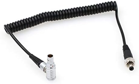 SZRMCC desni ugao 2 pin za zaključavanje DC 5,5x2,3 mm namotani kabel za namotavanje za Crvenu kameru Arri Crvena
