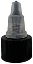 Prirodne farme 8 oz crvene kosmo plastične boce -12 Pakovanje prazno ponovno punjenje boca - BPA besplatno - esencijalna ulja - aromaterapija | Crna / prirodna Twist Top Cap - izrađena u SAD-u