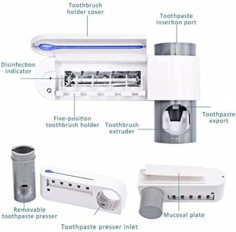 Tuklye Wall nosač za zube, punjenje automatskog raspršivača zuba sa poklopcem za prašinu i 1 četkica za zube,