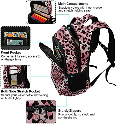 Alaza Pink Leopard Print CEETAH TIE DYE ruksak torbica za žene Muškarci Personalizirana prijenosna računala tablet školska torba Stilsko casual Daypack, 13 14 15.6 inča, višebojna, jedna veličina
