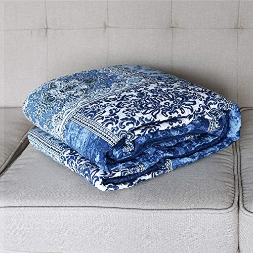 Newlake prekrivane pokrivač za krevet kauč kauč, plavi klasični boemski, 60x78 inčni